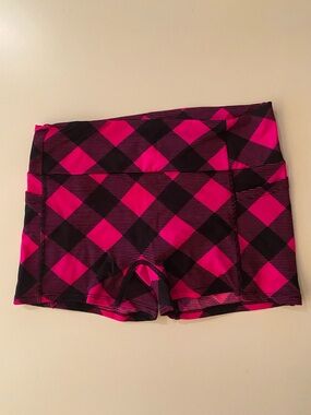 K-DEER Hot Pink Plaid Shorts – EUC – Medium